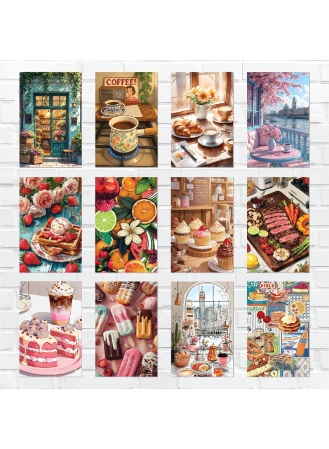 A set of 12 distinctive wall art panels for kitchens and dining rooms, printed on 300gsm coated paper. Modern designs featuring colorful and delicious food, baked goods, and desserts, perfect for decorating homes, restaurants, and very upscale cafes. - Image 2